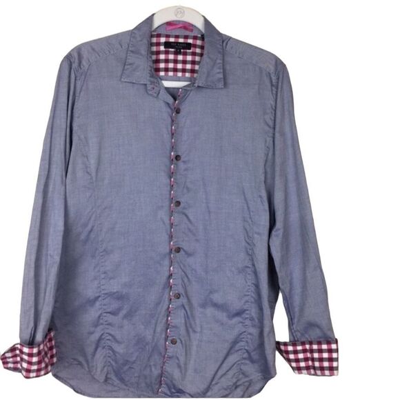 Ted Baker Button Down Shirt Size 4 - Picture 1 of 4